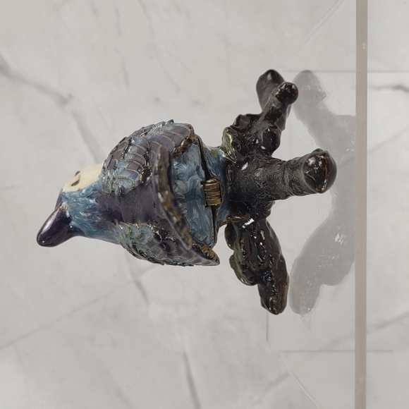 Enamel Blue Jay Trinket Box - Picture 4 of 7